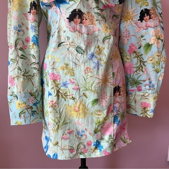 NEW! Fiorucci- Alpine Angels Mini Bodice Mini Dress Long Sleeve Size Large - Picture 5 of 16